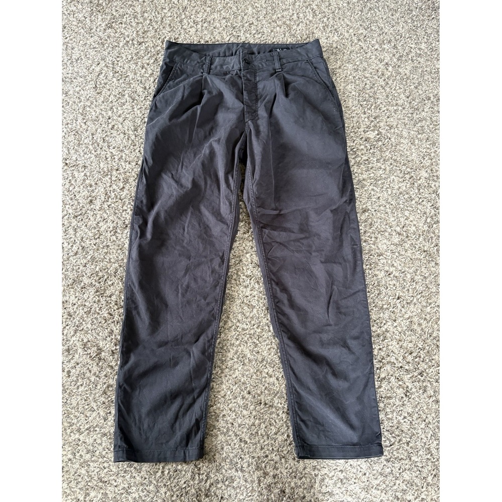 rag & bone Evan Pleated Stretch Twill Chinos men's size 32 Black